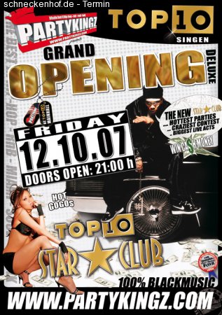 Partykingz' Mega Grand Opening Werbeplakat