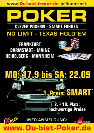 Clever Pokern Smart fahren Werbeplakat