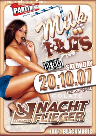 partykingz' milk n' nuts Werbeplakat