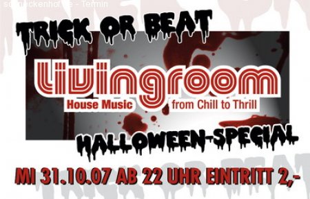 Livingroom Halloweenparty Werbeplakat