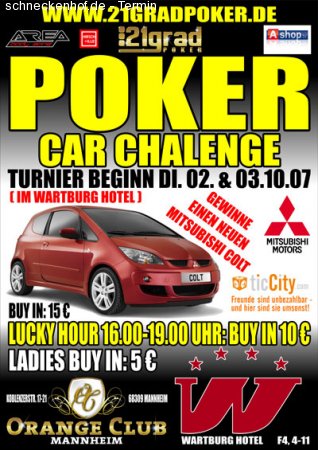 Poker Car Challenge Werbeplakat