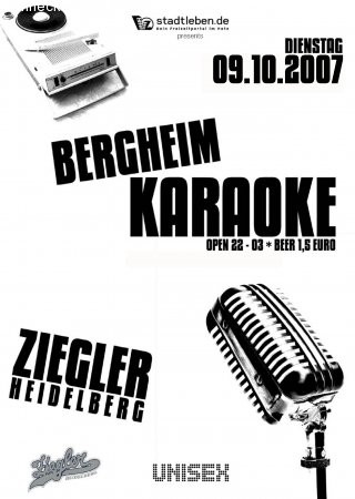 Bergheim Karaoke Werbeplakat