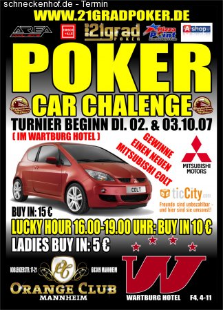 Poker Car Callenge Werbeplakat