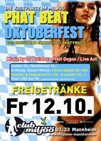 Phat Beat Party Oktoberfest Werbeplakat