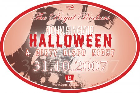 Royal Rockers Disco Halloween Werbeplakat