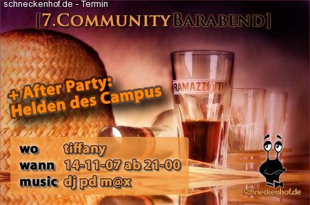 7. Community Barabend Werbeplakat