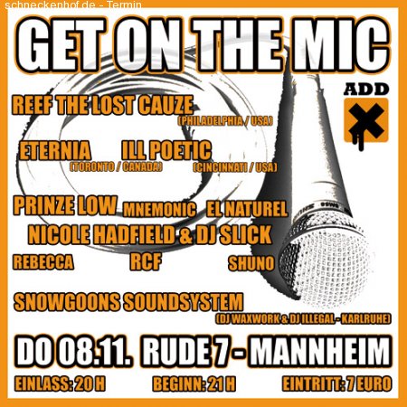 Get on the mic Werbeplakat