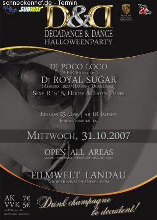 DecaDance&Dance Halloweenparty Werbeplakat