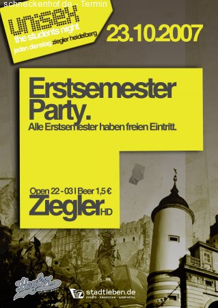 Erstsemesterparty Werbeplakat