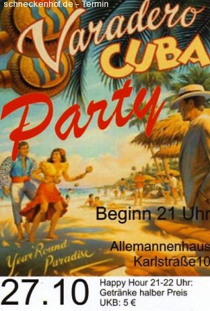 Cuba Party Werbeplakat