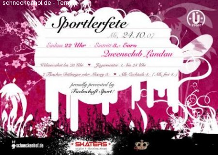 Sportler-Fete Werbeplakat