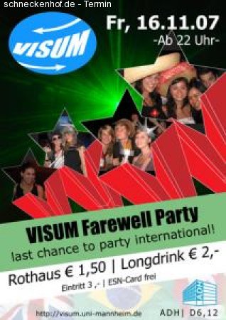 VISUM Farewell Party Werbeplakat