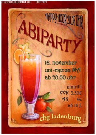 Abi-Party Werbeplakat