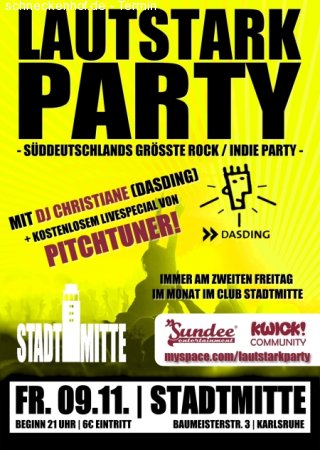 DASDING Lautstarkparty Karlsru Werbeplakat