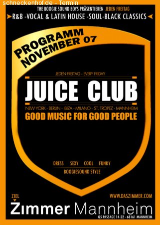 Juice Club Werbeplakat