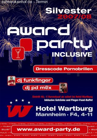 Award Party Silvester Werbeplakat