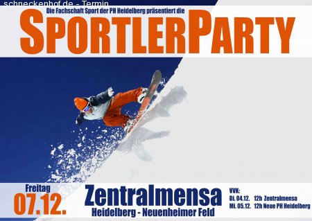 Sportlerparty Werbeplakat