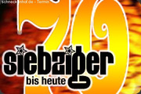 70er bis Heute Party Werbeplakat