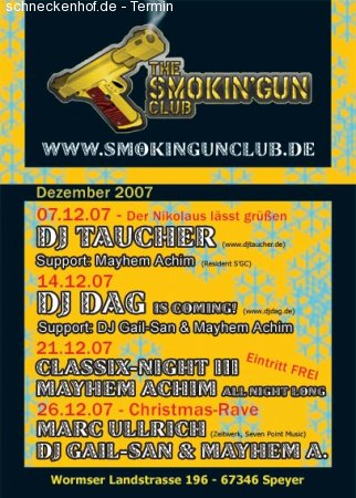 Christmas Rave@Smokin Gun Club Werbeplakat