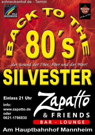 80er Silvester Nacht Werbeplakat