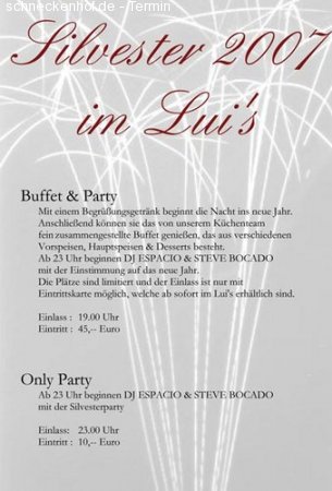 Silvester 2007/2008 Dine AND/O Werbeplakat