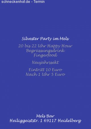 Sylvester-Party Werbeplakat