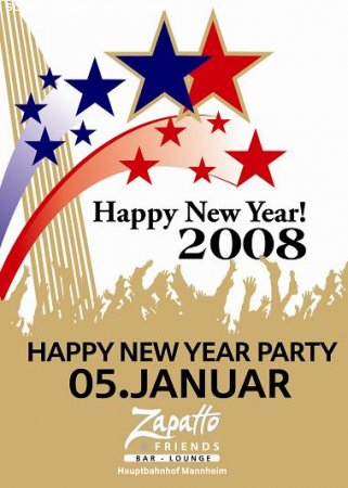 Happy New Year Party Werbeplakat