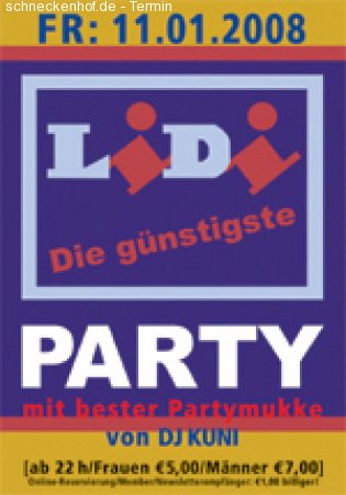 LIDI- die günstige Party Werbeplakat