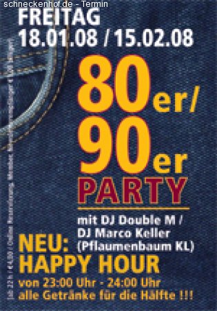 80er/90er Party Werbeplakat