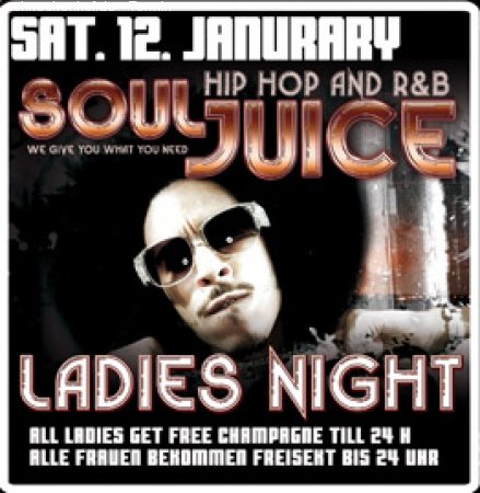 Soul Juice-Ladys night Werbeplakat