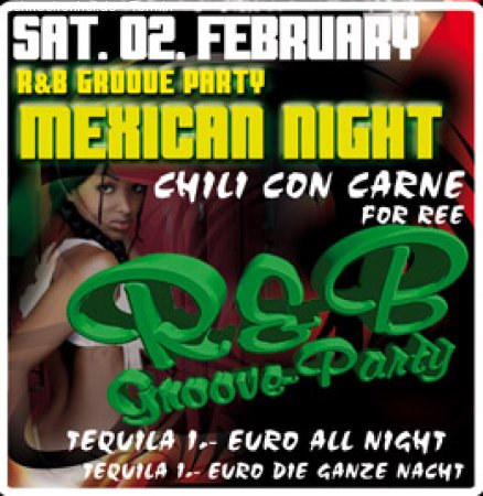 R&B Groove Party Mexican night Werbeplakat