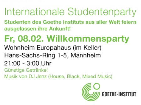 1nternationale Studentenparty Werbeplakat