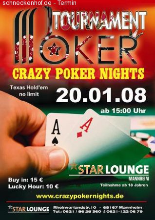 Pokerturnier Werbeplakat