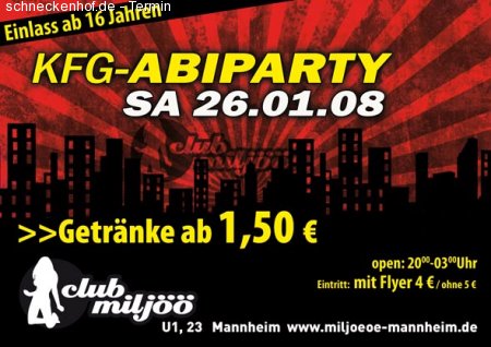 Abiparty KFG Werbeplakat