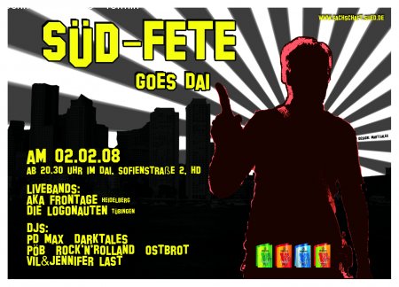 SÜD Fete goes DAI Werbeplakat