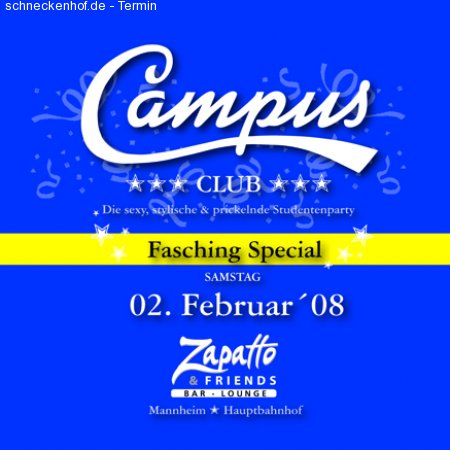 Campus Club / Fasching Special Werbeplakat