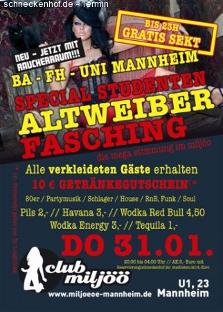 Altweiberfasching Werbeplakat