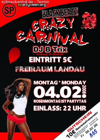 black beatz crazy carnival Werbeplakat