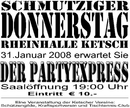 Schmutziger Donnerstag Werbeplakat