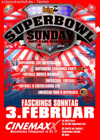 bigFM Super Bowl Party Werbeplakat