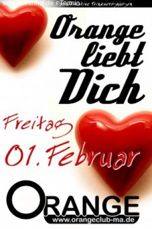 Orange liebt dich Werbeplakat