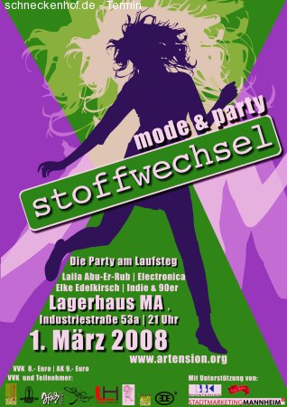 STOFFWECHSEL - Mode & Party Werbeplakat