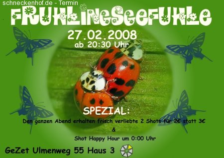 **FRÜHLINGSPARTY** Werbeplakat