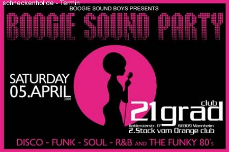 Boogie Sound Party Werbeplakat