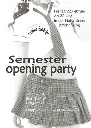 Semester opening party Werbeplakat