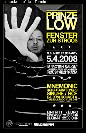 PRINZE LOW - Cd Release Werbeplakat