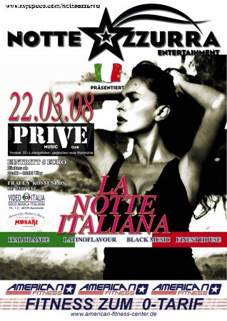 NOTTE ITALIANA Werbeplakat