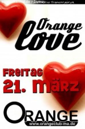 Orange liebt dich Werbeplakat