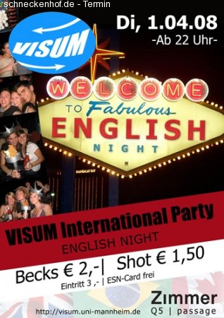 VISUM International Party Werbeplakat