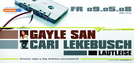 Gayle San & Cari Lekebusch Werbeplakat